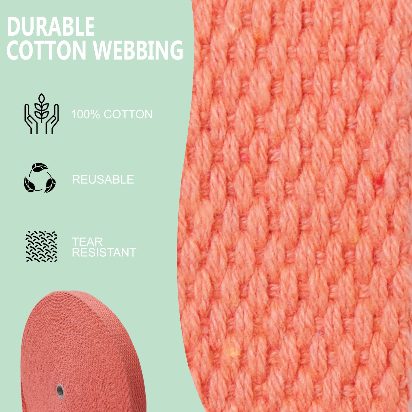 100% Cotton Colorful Web Straps : Durable , Versatile and High-Quality for every need