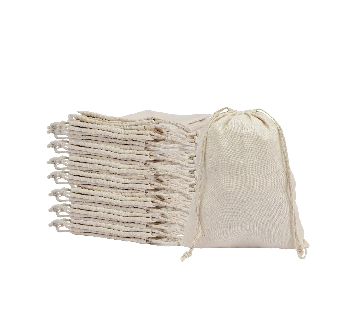 100% Cotton Canvas Double Drawstring Pouch for everyday use