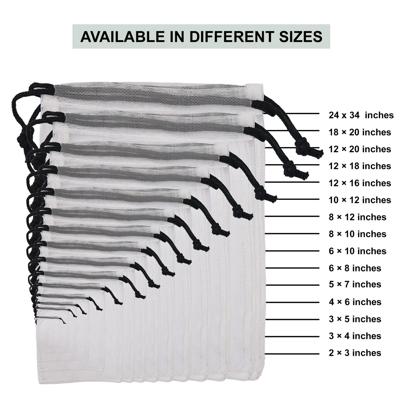 100% Polyester Mesh Drawstring Pouch for everyday use