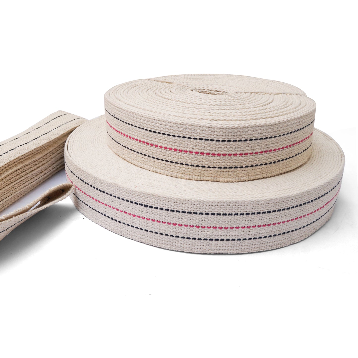 100% Cotton Furniture Webbing Strap Heavy Duty with 2 and 3 line pattern -2 inch Width for moving and storage