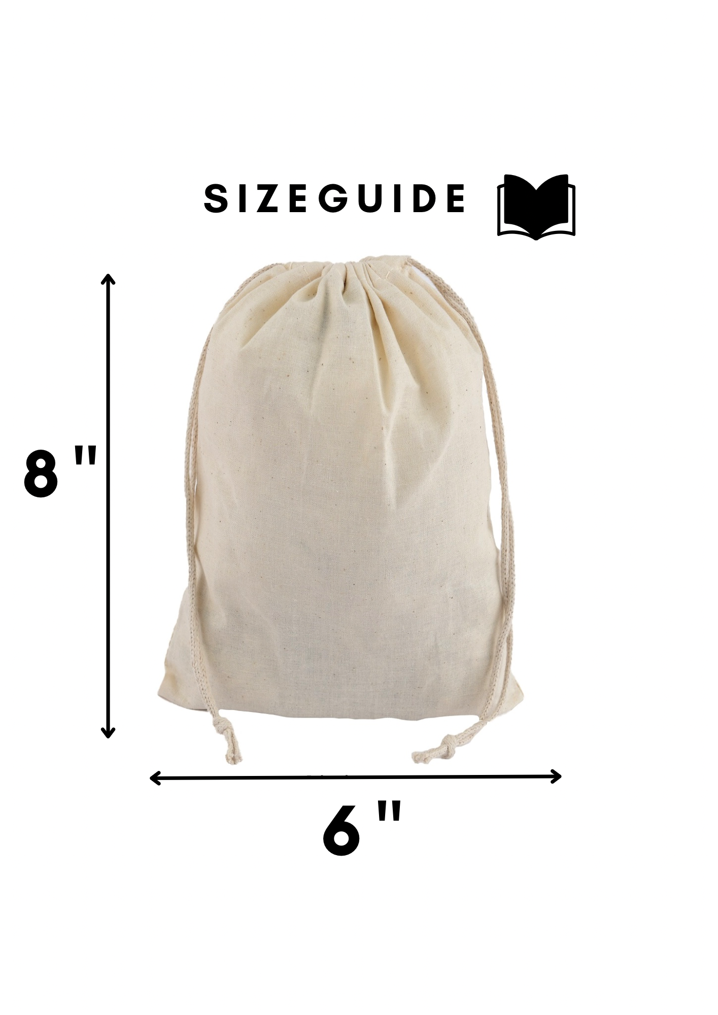 100% Cotton Double Drawstring Pouch for everyday use