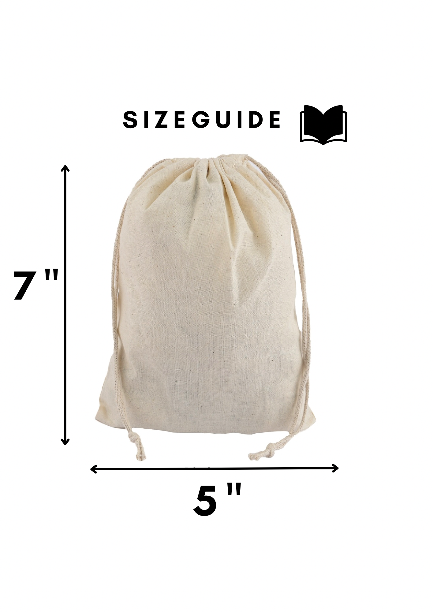 100% Cotton Double Drawstring Pouch for everyday use