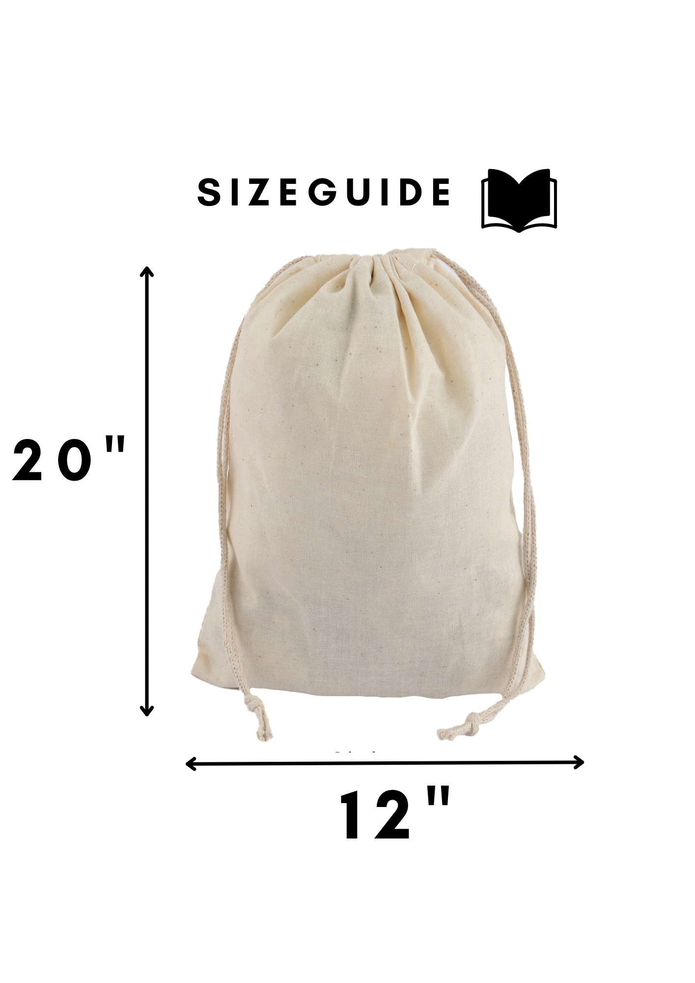 100% Cotton Double Drawstring Pouch for everyday use