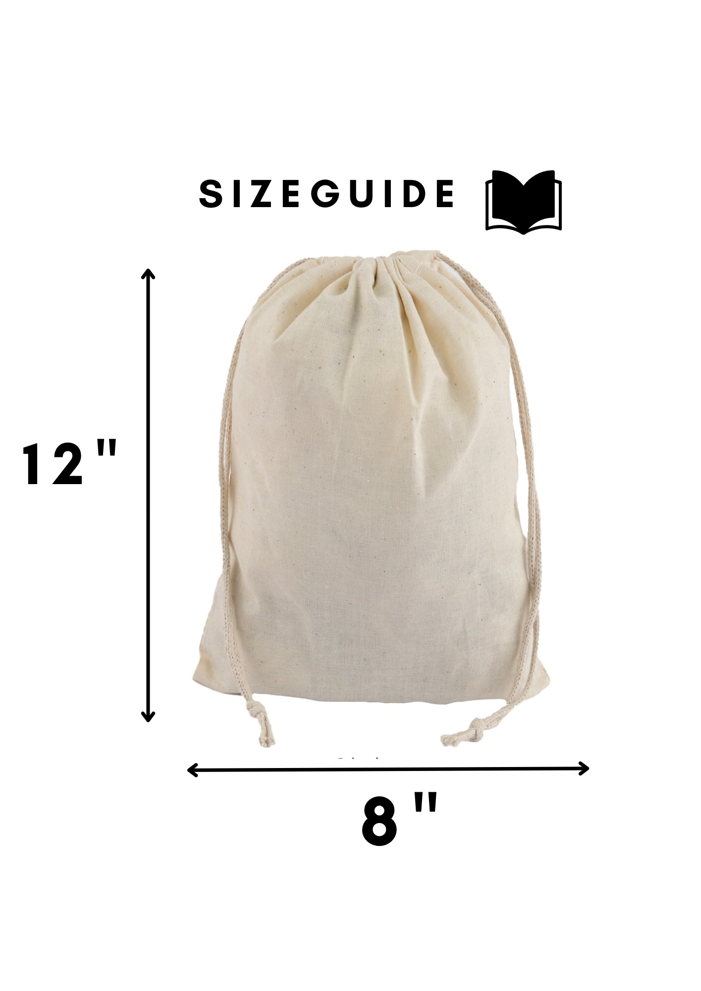 100% Cotton Double Drawstring Pouch for everyday use